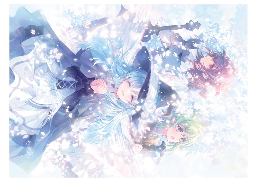chtholly nota seniorious, tiat siba ignareo, and lillia asplay (shuumatsu nani shitemasu ka?) drawn by ue