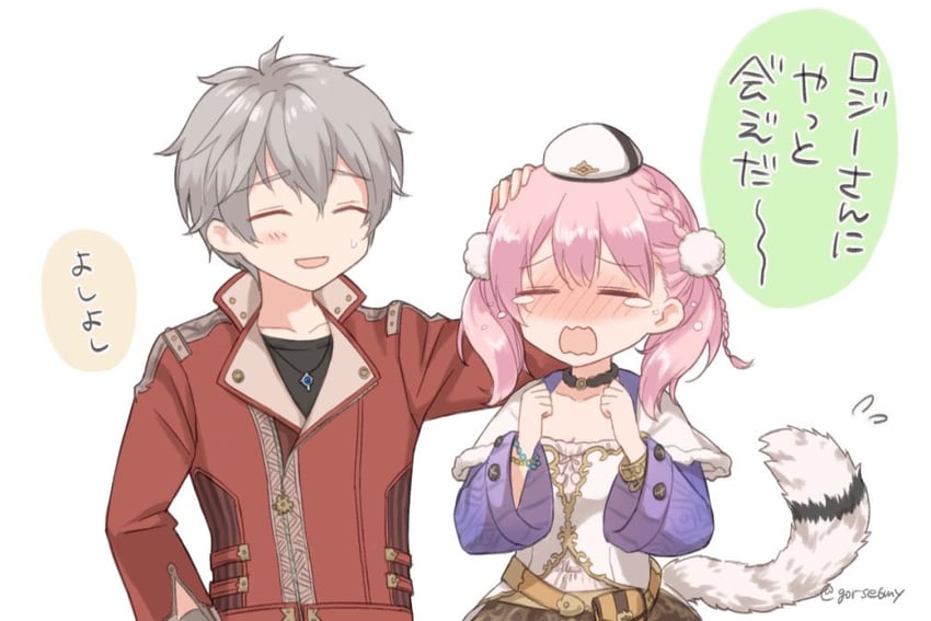 escha malier and logix ficsario (atelier and 2 more) drawn by hari_(gorse6my)