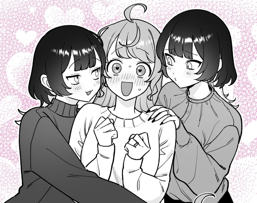 minato matsuki and koharu suzumura (koharu and minato) drawn by hyaluron_&_daruma