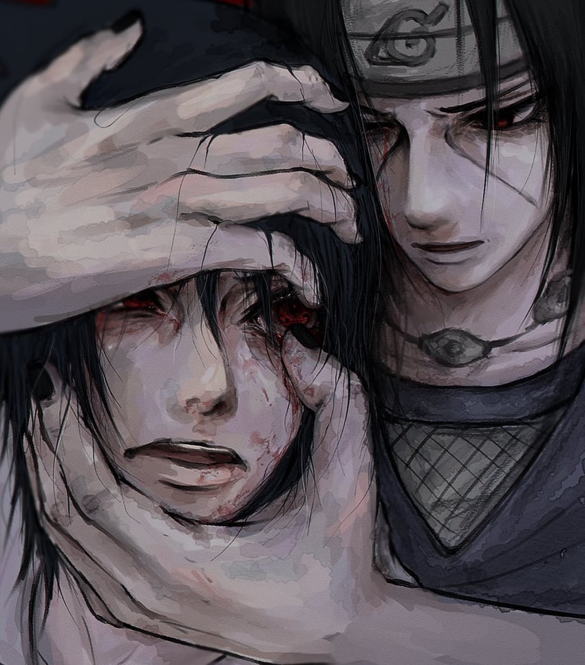 uchiha sasuke and uchiha itachi (naruto and 1 more) drawn by mekachineko
