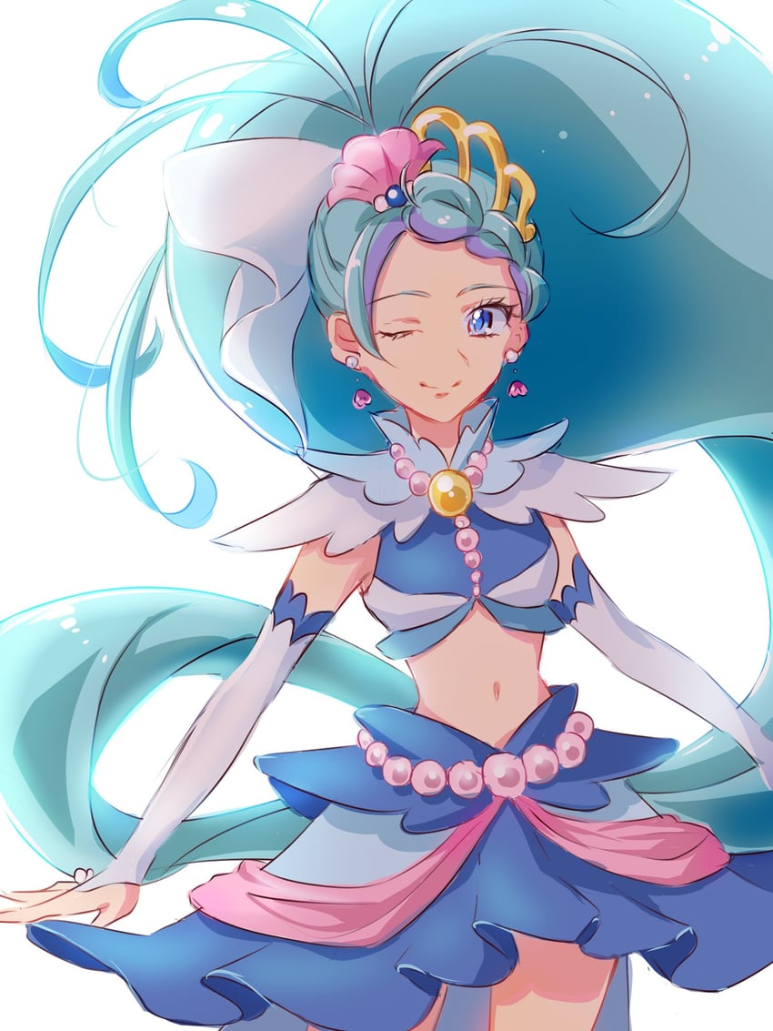 kaidou minami and cure mermaid (precure and 1 more) drawn by fpminnie1
