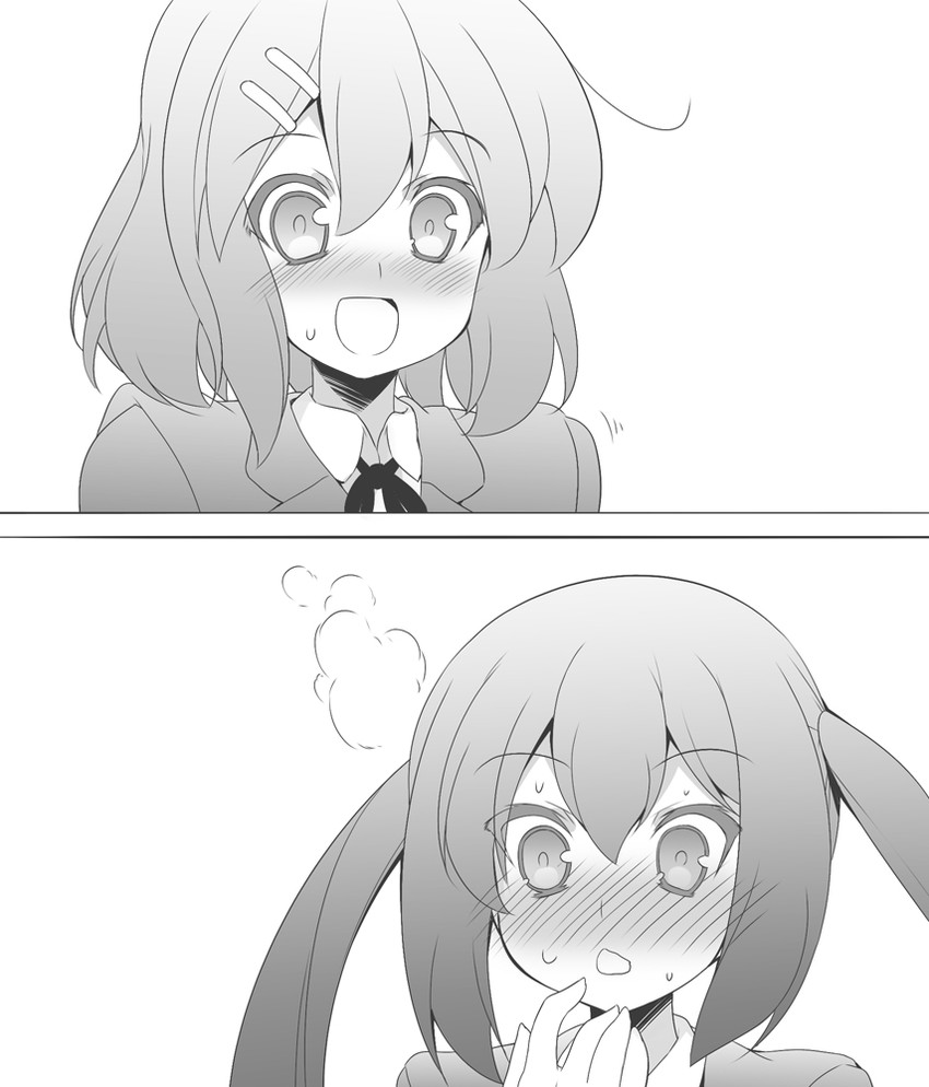 nakano azusa and hirasawa yui (k-on!) drawn by hoppege