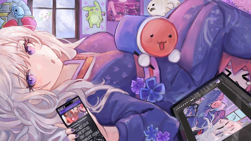 pippi, wada don, alisa, and taikonator (osu! and 1 more) drawn by akari_(akariimia)