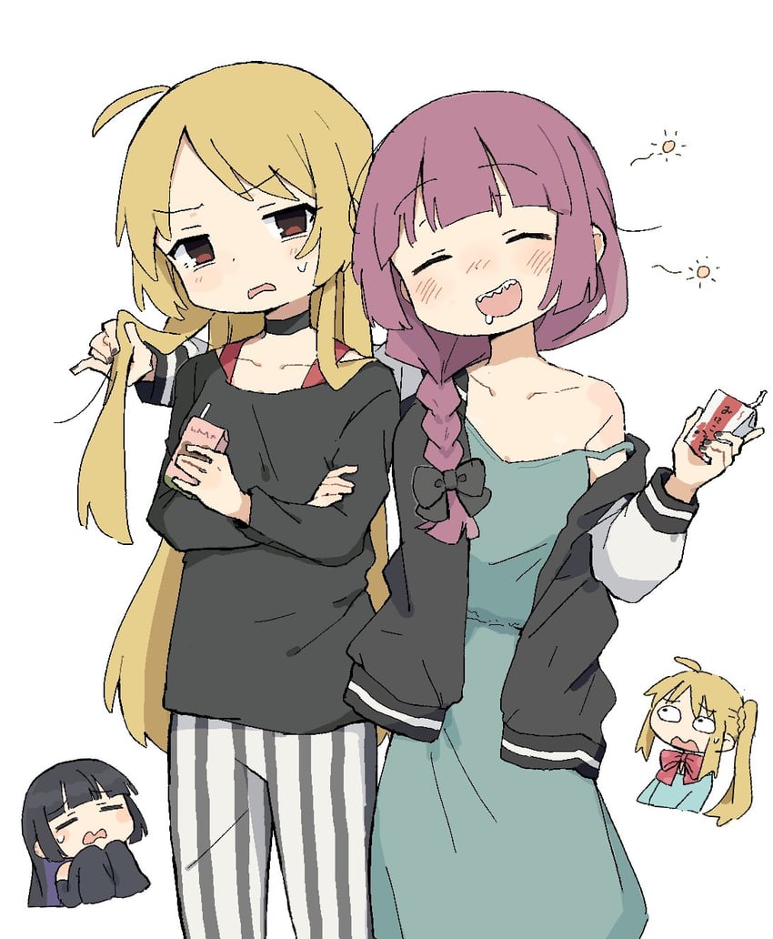 ijichi nijika, hiroi kikuri, ijichi seika, and pa-san (bocchi the rock!) drawn by fumiko_(rubra_plumeria)