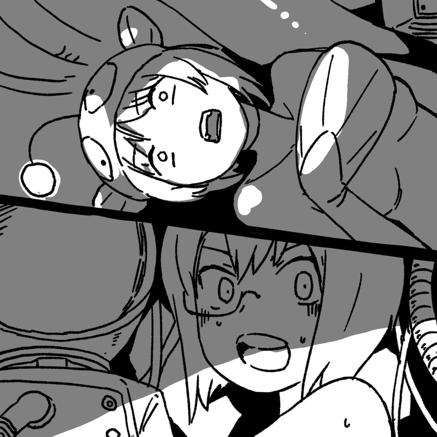 nishizumi miho and kawashima momo (girls und panzer and 1 more) drawn by onsen_tamago_(hs_egg)