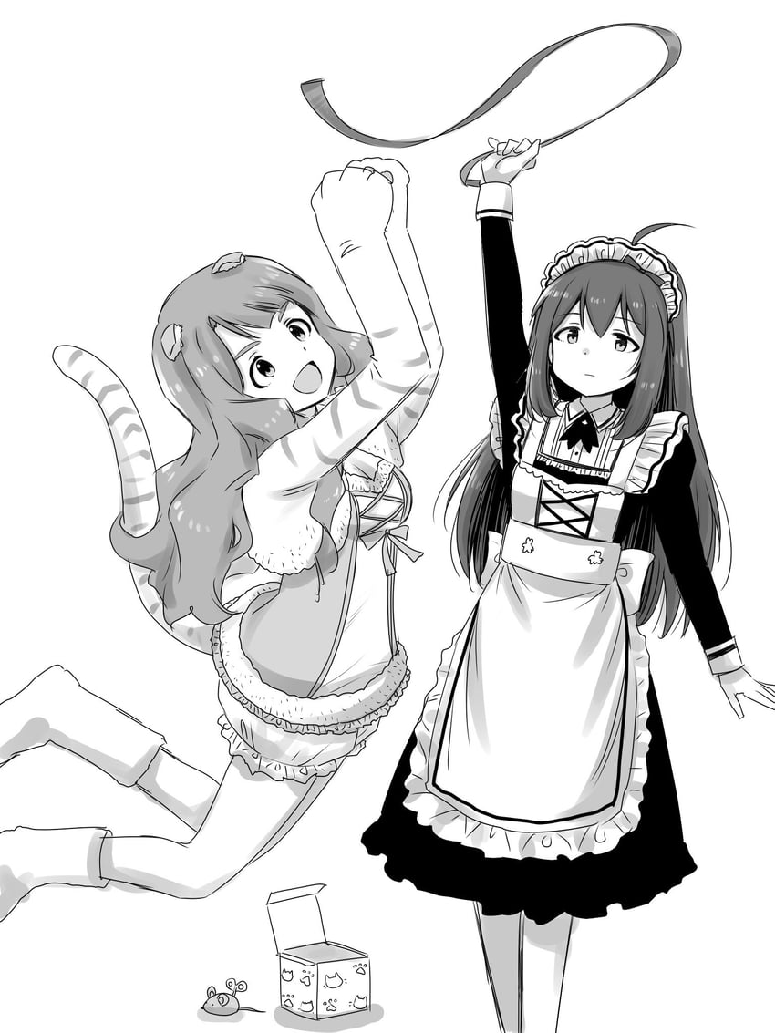 mochizuki anna and miyao miya (idolmaster and 2 more) drawn by matcha_kingyo