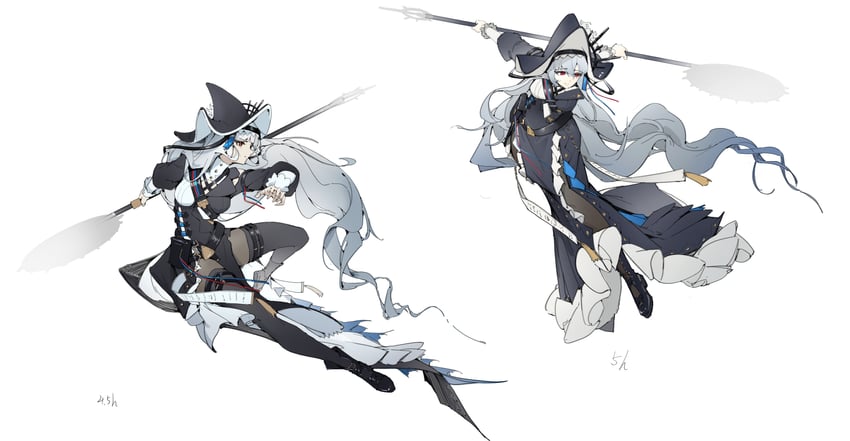 specter and specter the unchained (arknights) drawn by xie_hong_bai