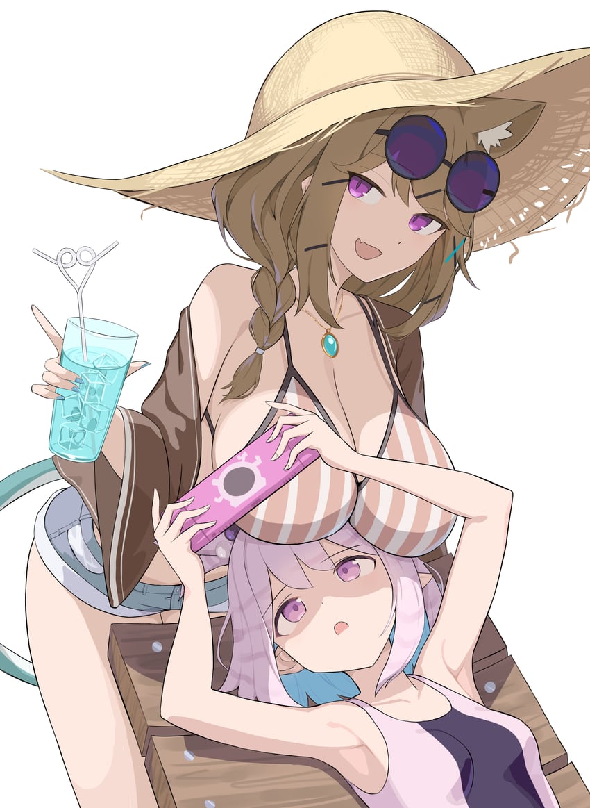 utage and kirara (arknights) drawn by 8ka43