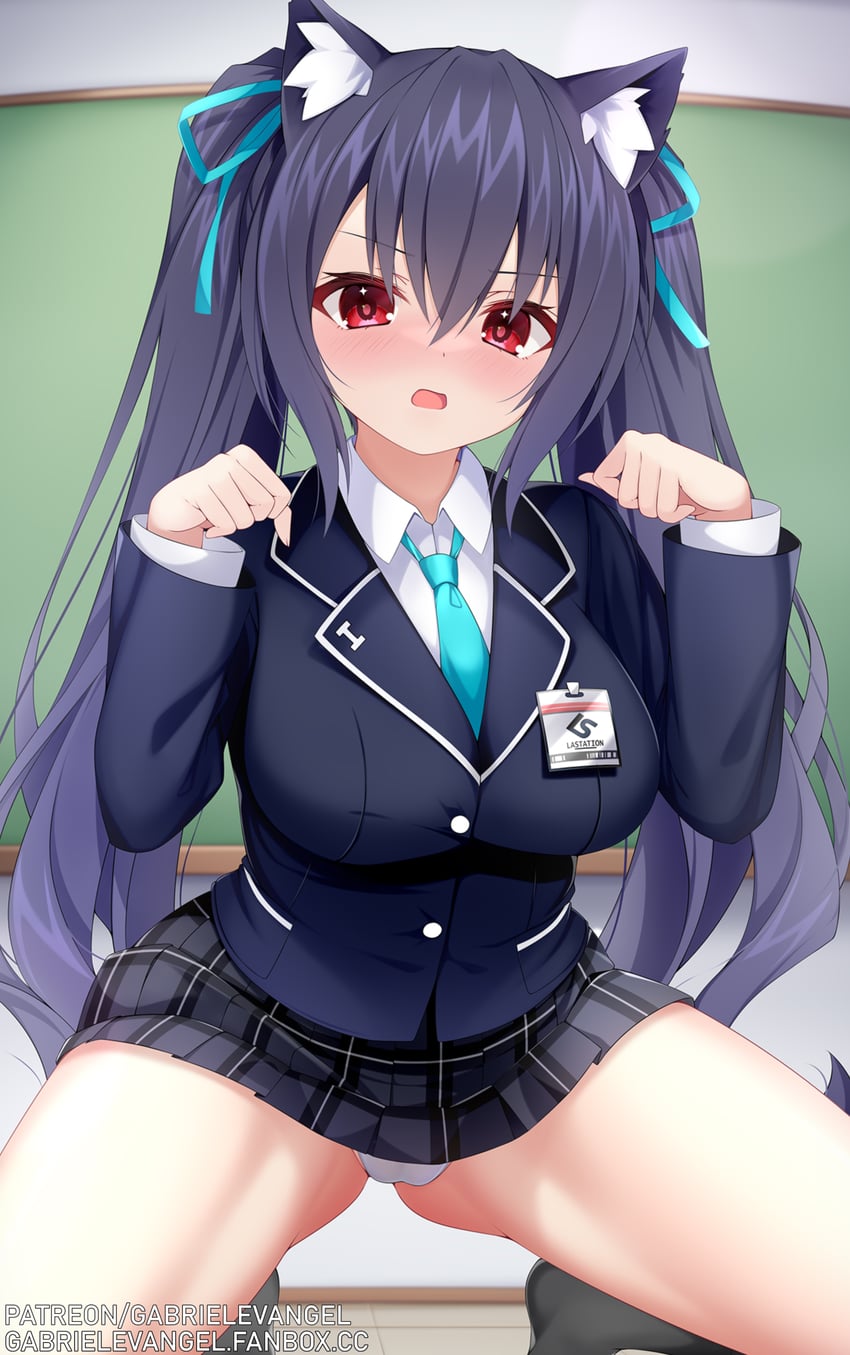 serika and noire (blue archive and 2 more) drawn by gabriel_evangel