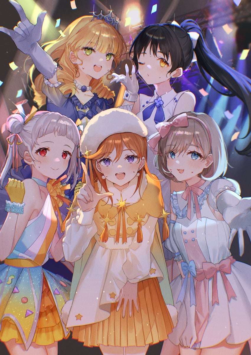 shibuya kanon, tang keke, heanna sumire, arashi chisato, and hazuki ren (love live! and 1 more) drawn by ban_(one_ban7241)