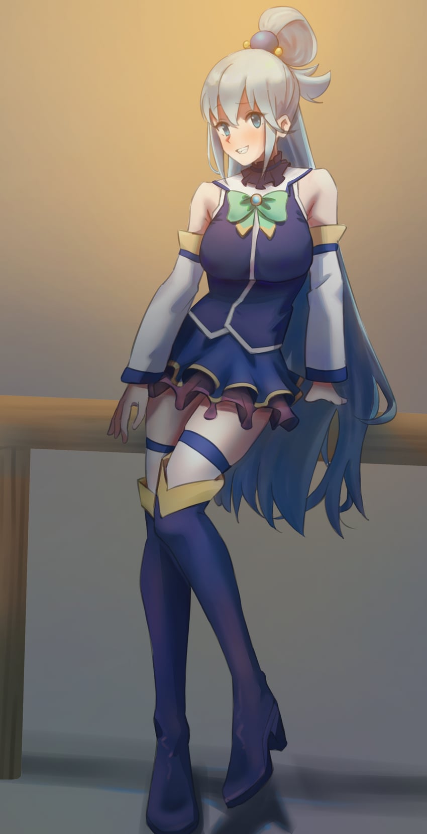 aqua (kono subarashii sekai ni shukufuku wo!) drawn by johnlinsayan