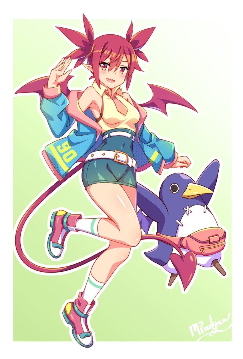 etna and prinny (disgaea and 1 more) drawn by mmrailgun