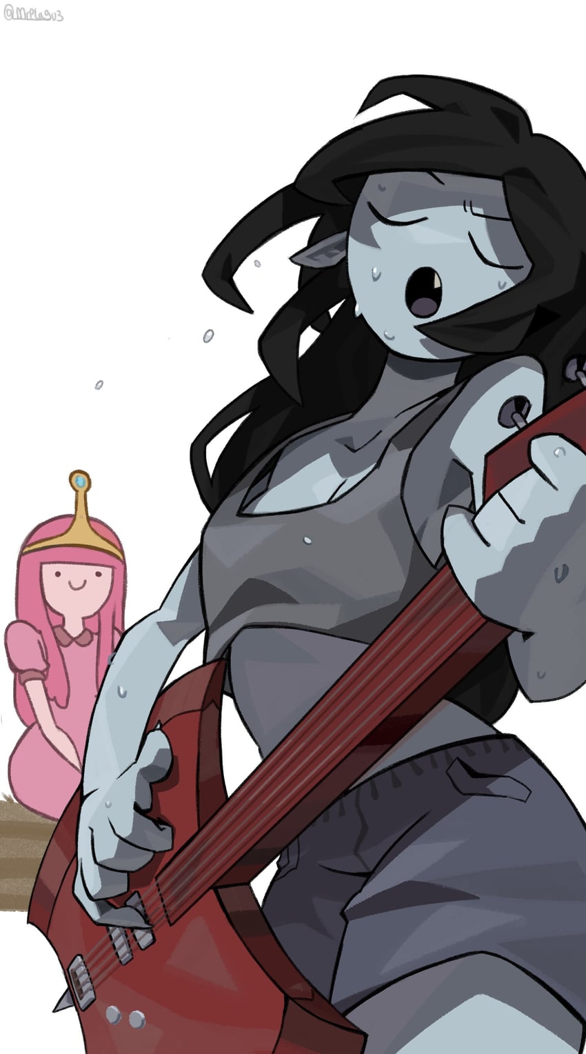 marceline abadeer and princess bonnibel bubblegum (adventure time) drawn by mr_plagu3