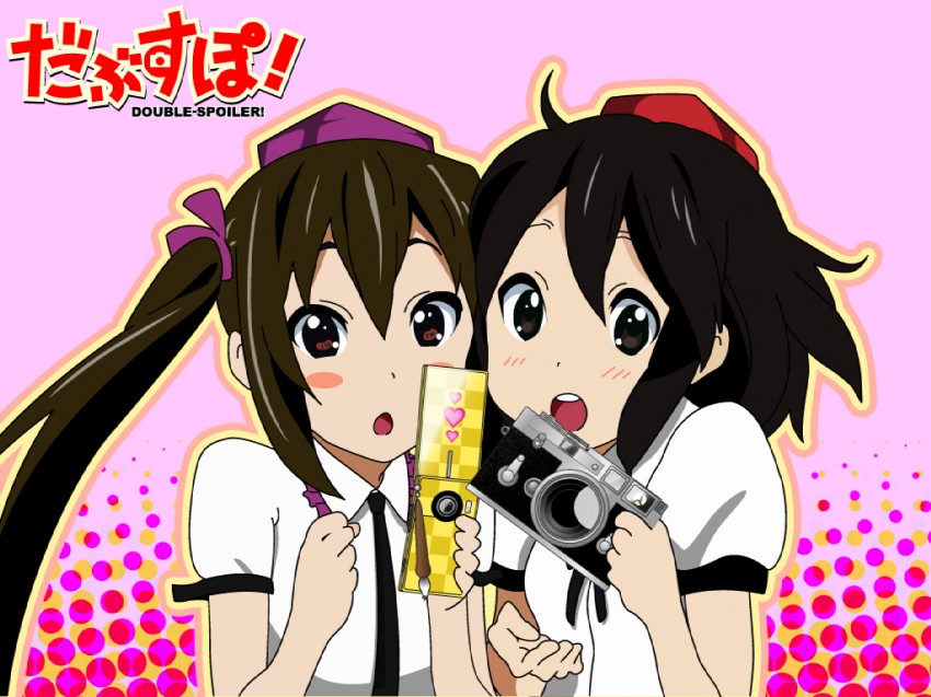 shameimaru aya, nakano azusa, hirasawa yui, and himekaidou hatate (touhou and 2 more) drawn by yane_ura