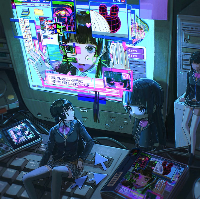 tsukino mito (nijisanji and 2 more) drawn by ikuta41