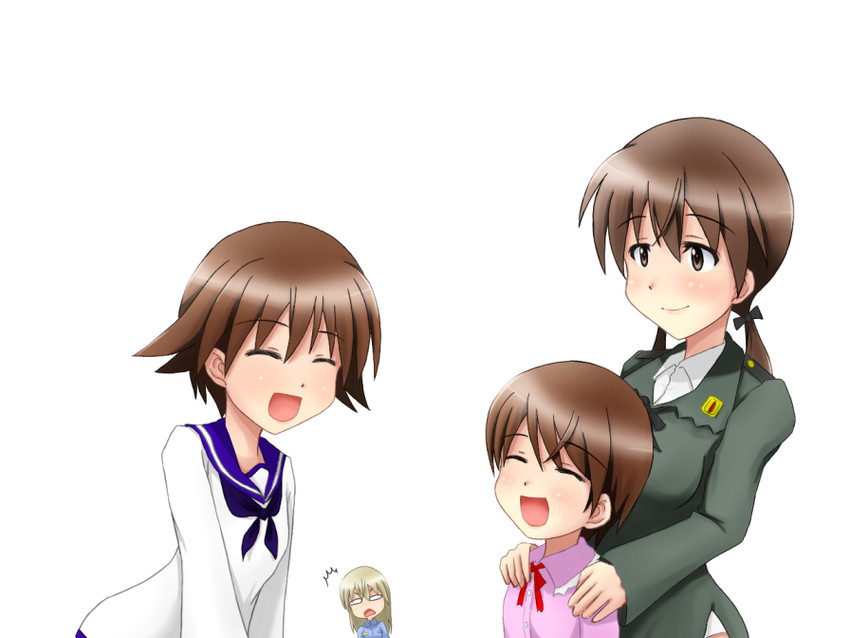 eila ilmatar juutilainen, miyafuji yoshika, gertrud barkhorn, and christiane barkhorn (world witches series and 1 more) drawn by isosceles_triangle_(xyzxyzxyz)
