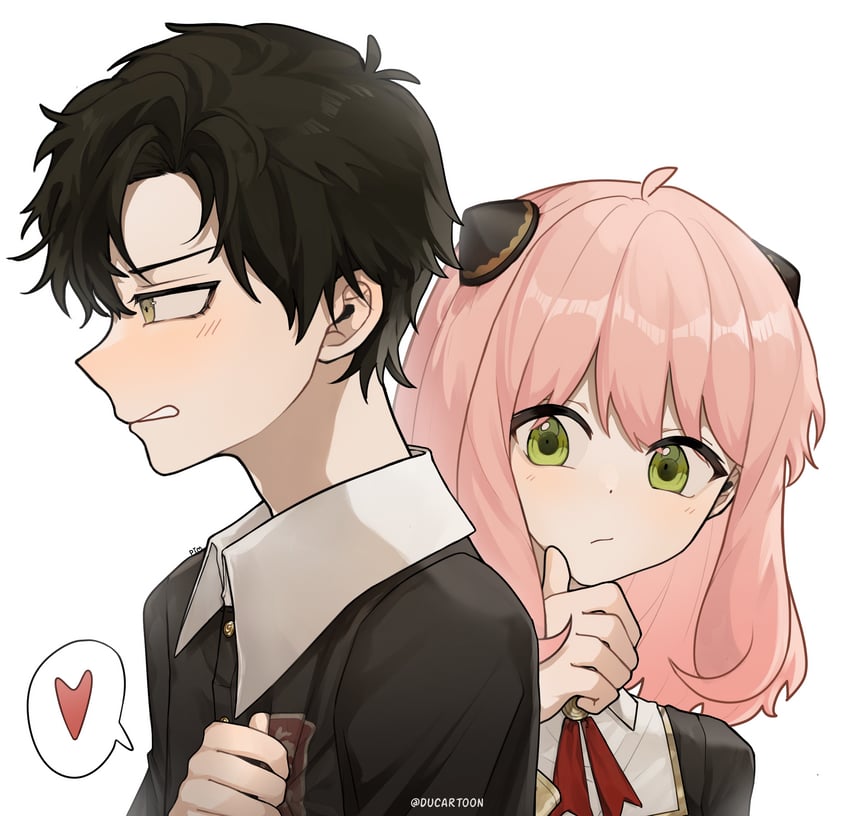 anya and damian desmond (spy x family) drawn by ducartoon