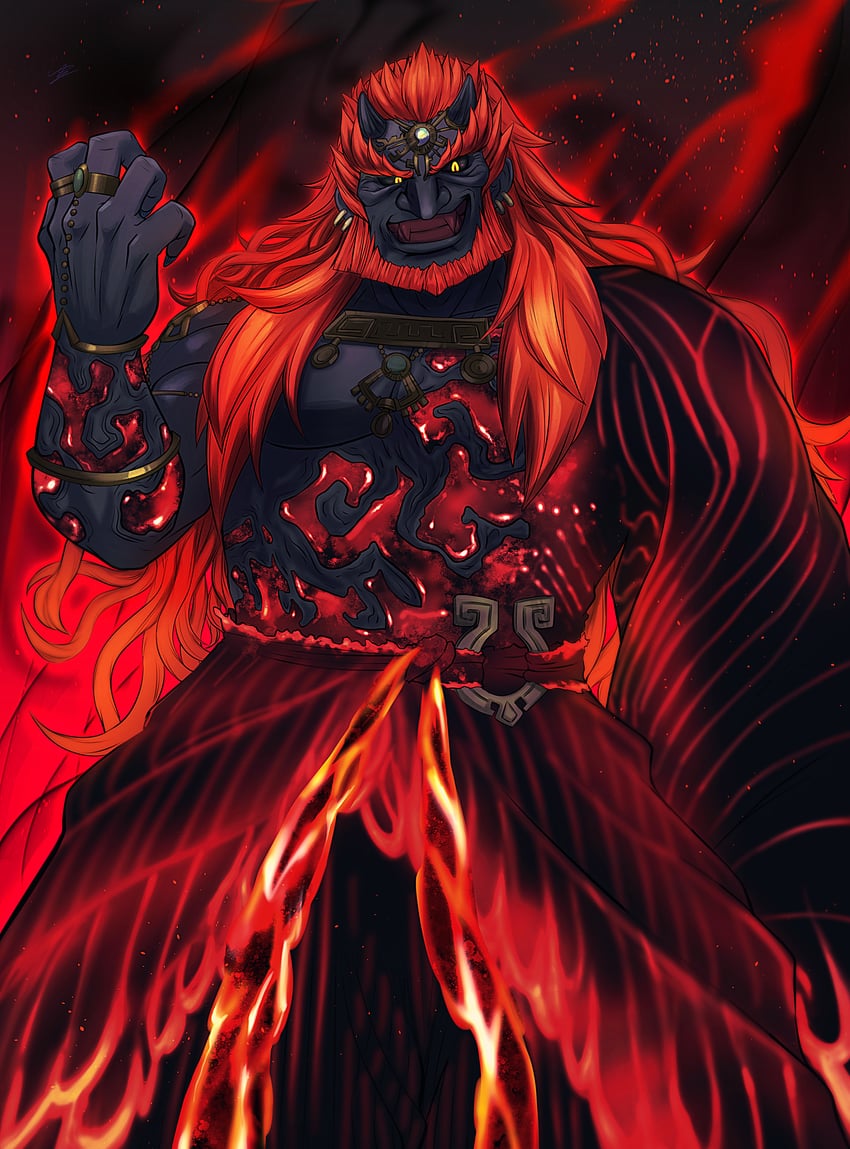 ganondorf (the legend of zelda and 1 more) drawn by yuuri_(fukuroudou)