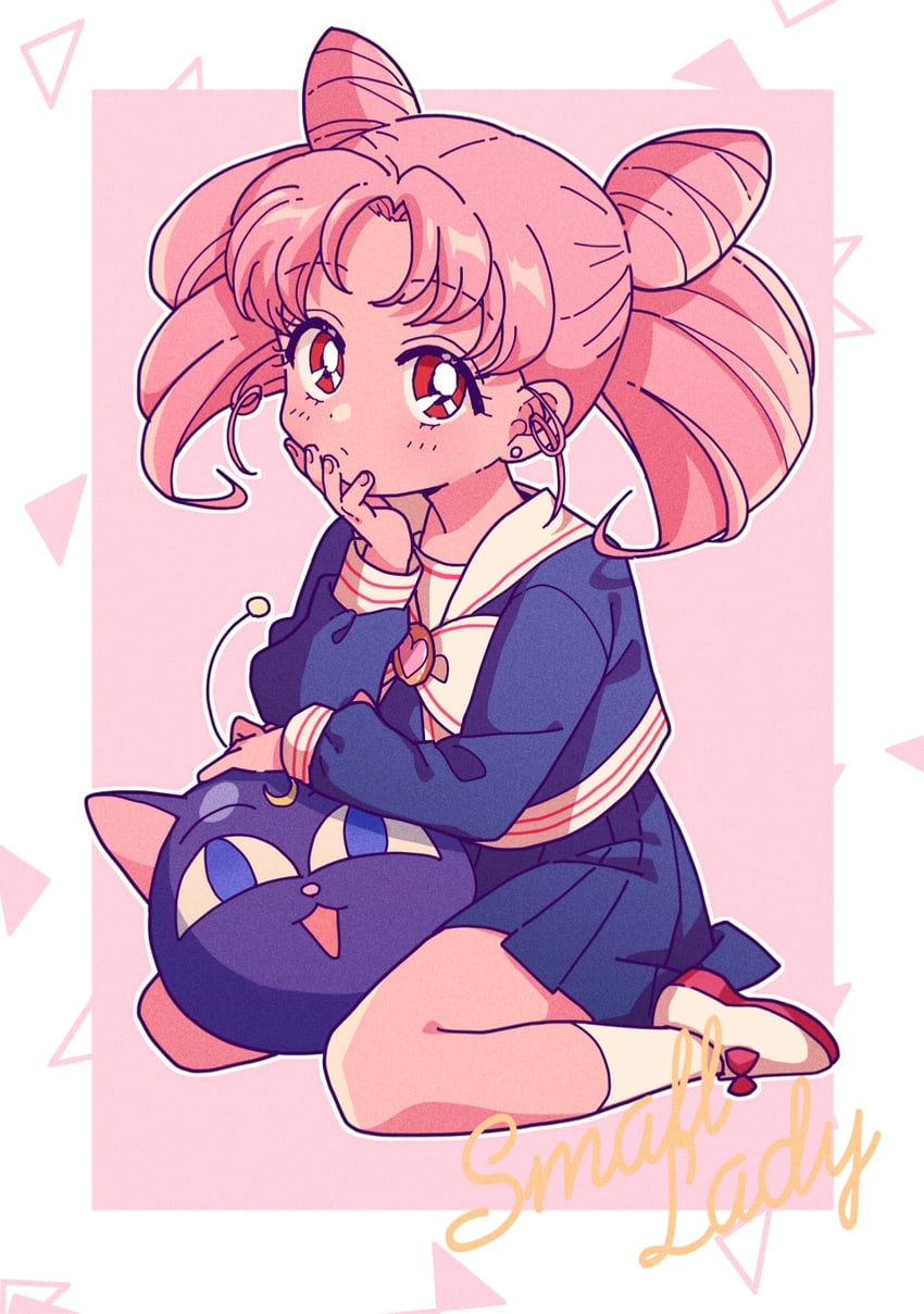 chibi usa and luna-p (bishoujo senshi sailor moon and 1 more) drawn by namanama_gl