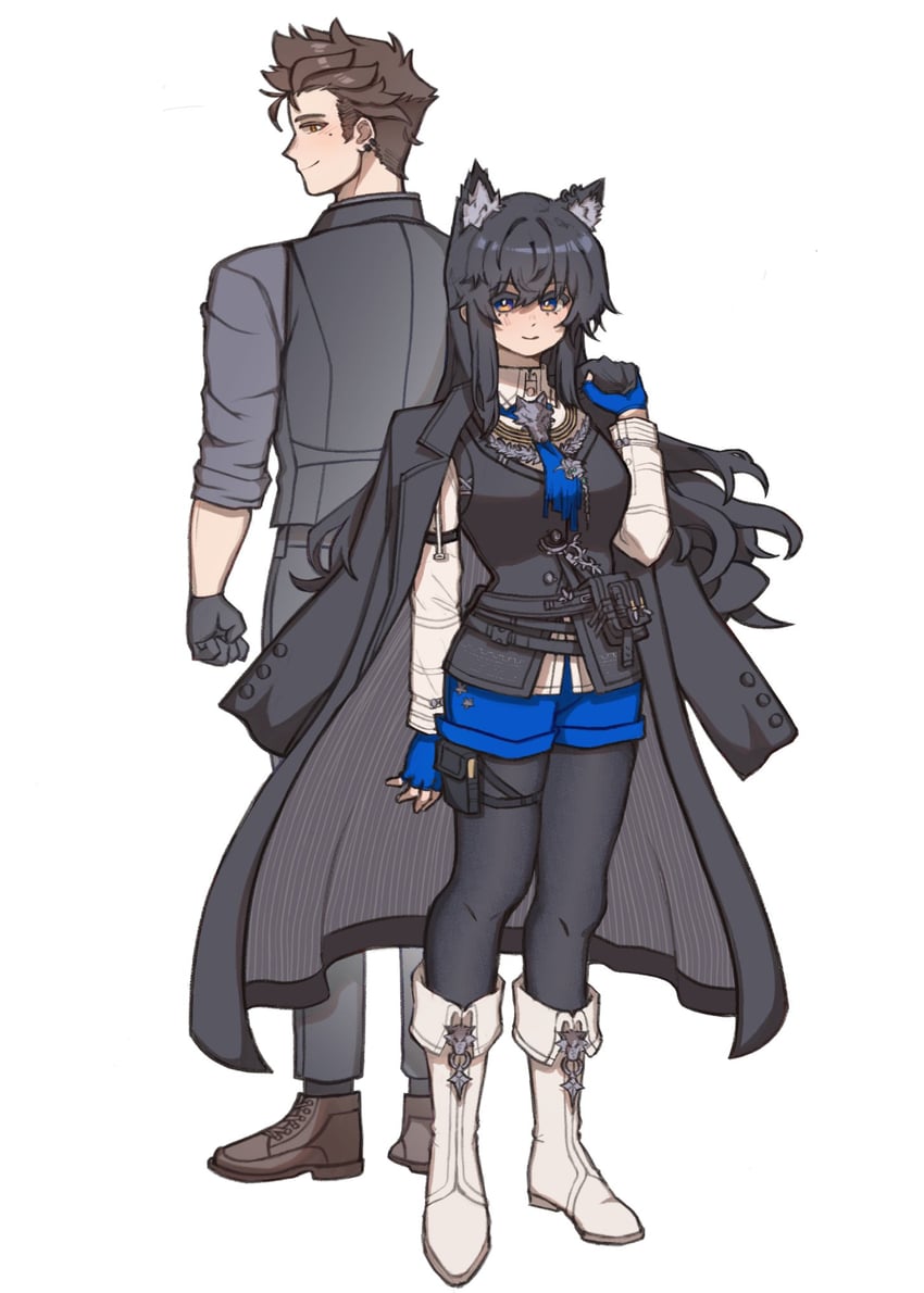 texas, texas the omertosa, and yowan (arknights) drawn by bssuuu