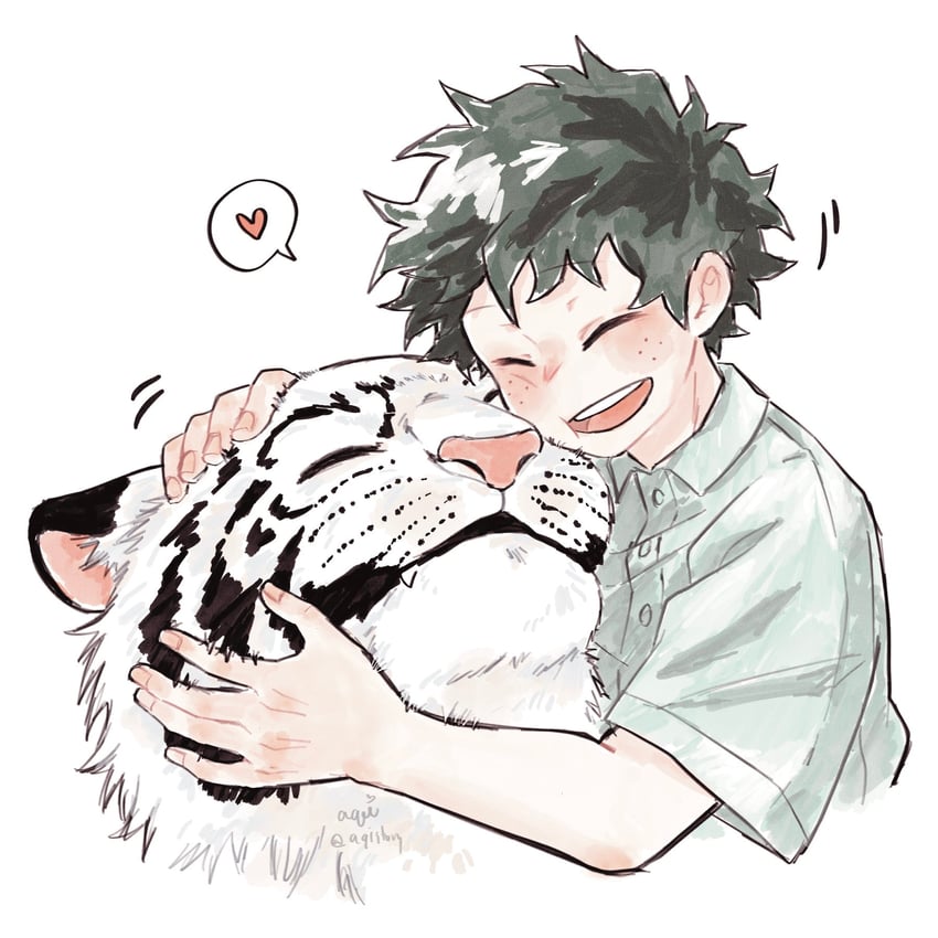 midoriya izuku (boku no hero academia) drawn by aqistory