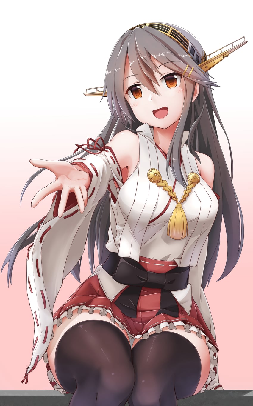 haruna and haruna kai ni (kantai collection) drawn by kyou_(tr-6)
