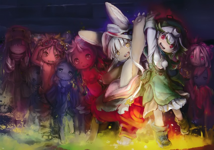 nanachi, prushka, and mitty (made in abyss) drawn by tsukushi_akihito