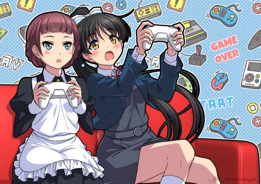 hazuki ren and saya (love live! and 1 more) drawn by musashiya_chougenbou