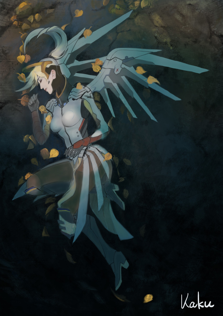 mercy (overwatch and 1 more) drawn by kaku_(furykaku)