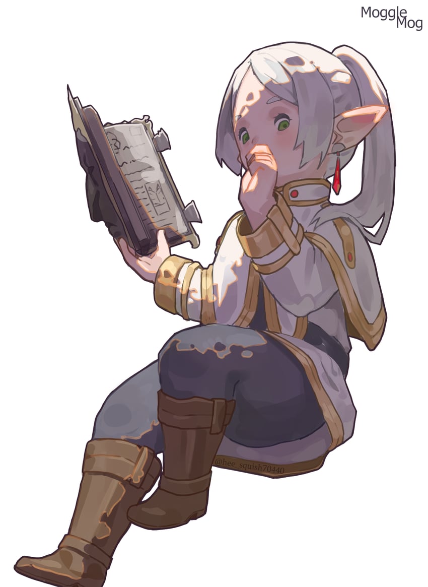 frieren (final fantasy and 2 more) drawn by squishhee