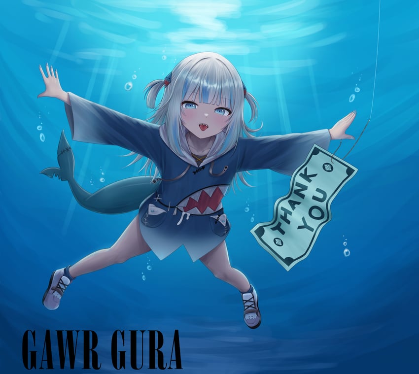 gawr gura (hololive and 3 more) drawn by altean