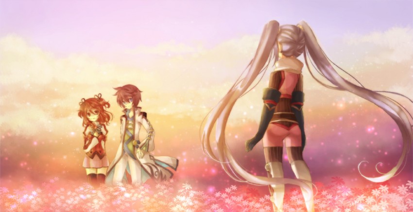sophie, asbel lhant, and cheria barnes (tales of and 1 more) drawn by michele
