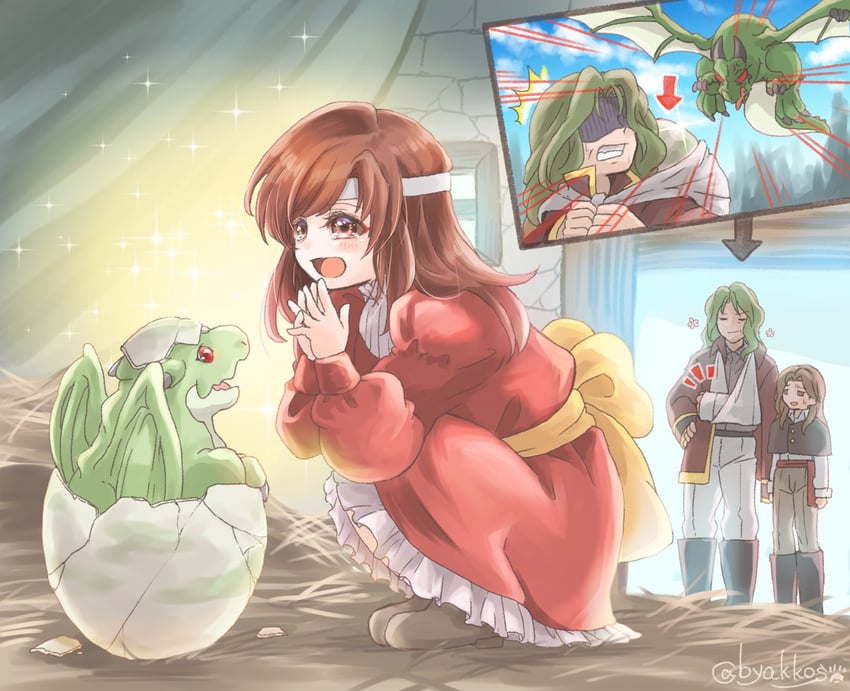 altena, travant, and arion (fire emblem and 1 more) drawn by byakkos