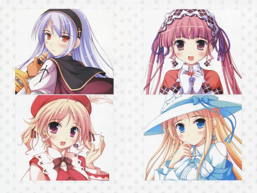 carina verritti, agnes boulange, chelsea arcot, and minette (shukufuku no campanella) drawn by ko~cha