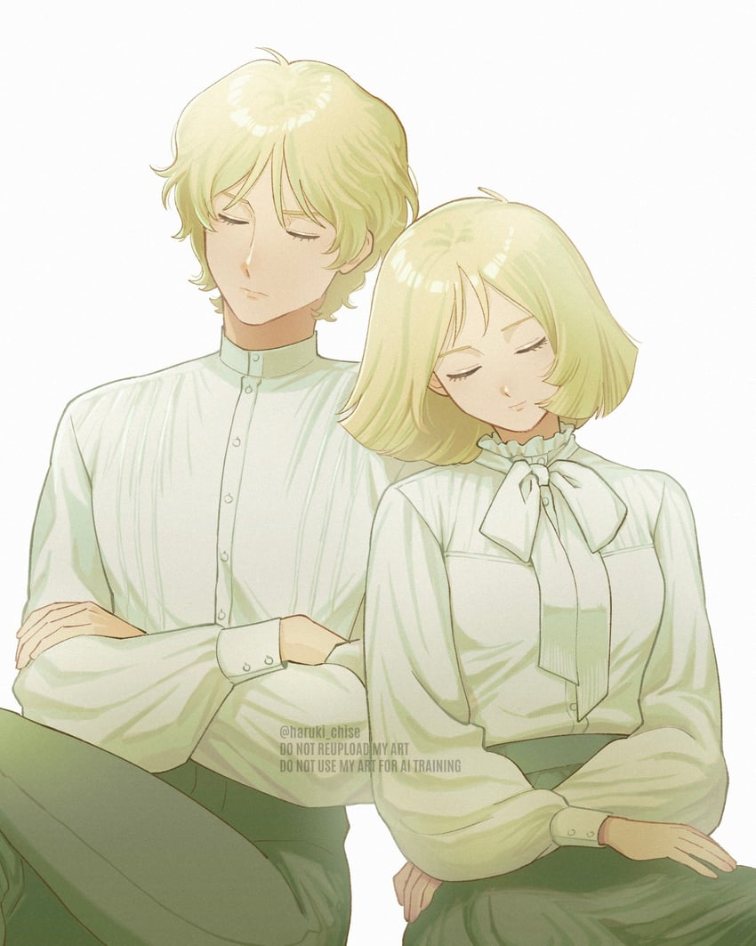 char aznable and sayla mass (gundam and 1 more) drawn by haruki_chise