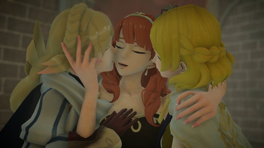 celica, sharena, and lianna (fire emblem and 3 more) drawn by exaltedbrand