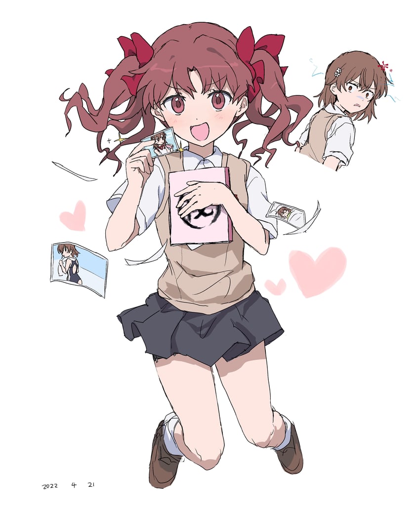misaka mikoto and shirai kuroko (toaru majutsu no index and 1 more) drawn by takatisakana