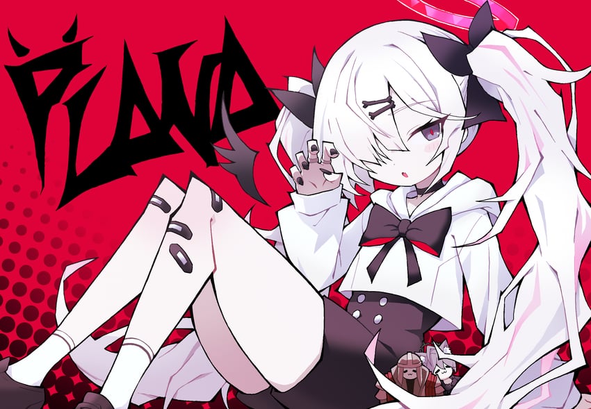shiroko, plana, shiroko terror, and phrenapates (blue archive) drawn by cocokana