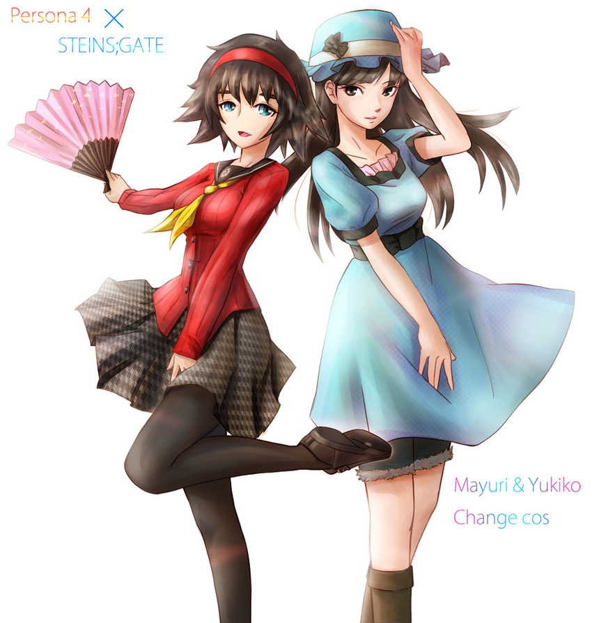 amagi yukiko and shiina mayuri (persona and 2 more) drawn by tabix0819
