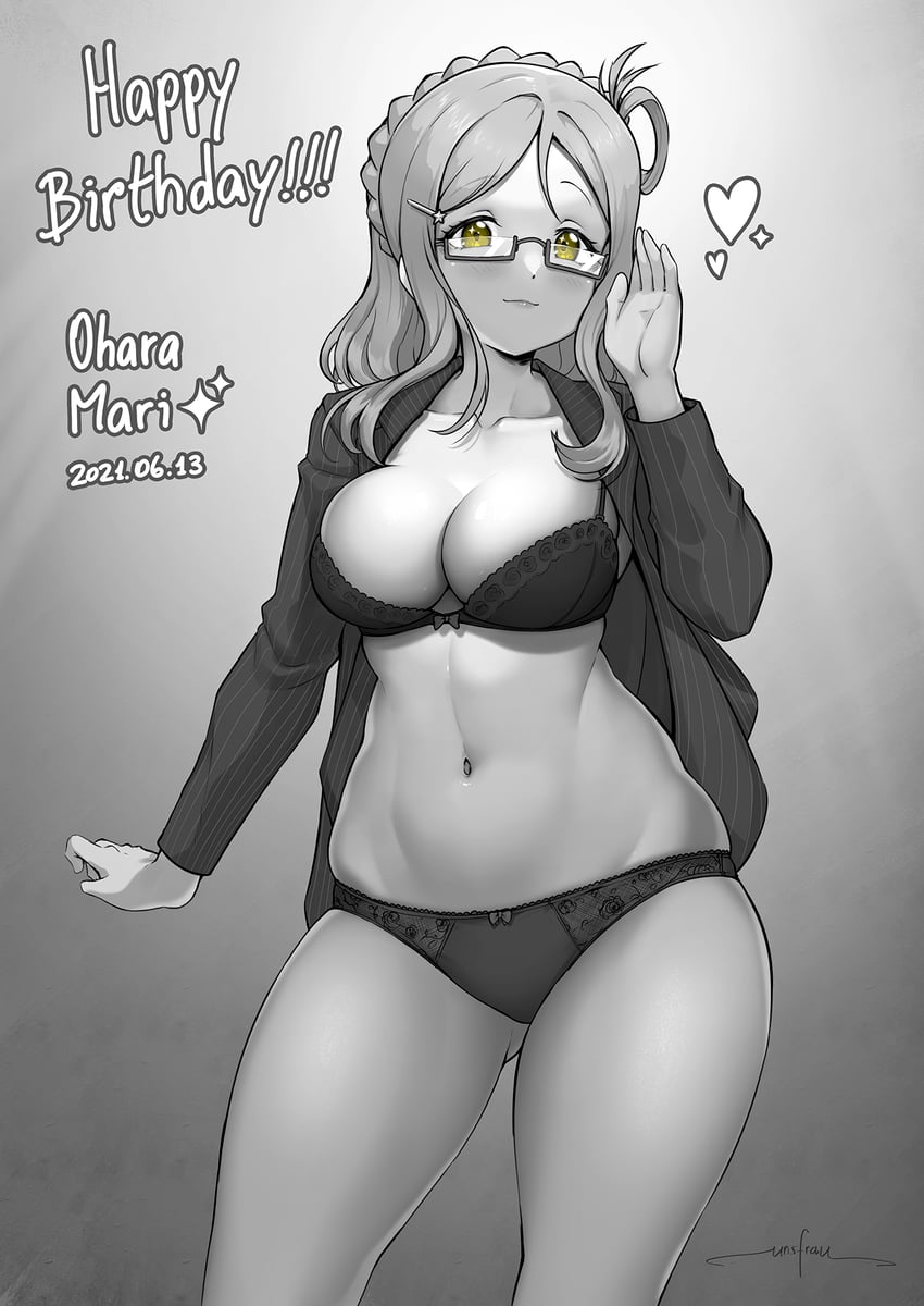 ohara mari (love live! and 1 more) drawn by unsfrau