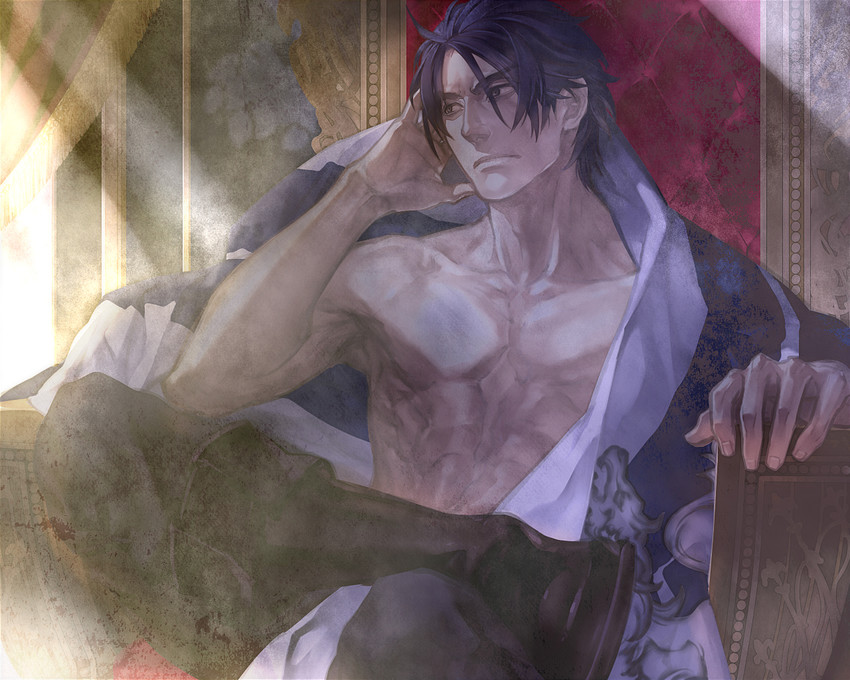 luca blight (gensou suikoden and 1 more) drawn by kaburaya