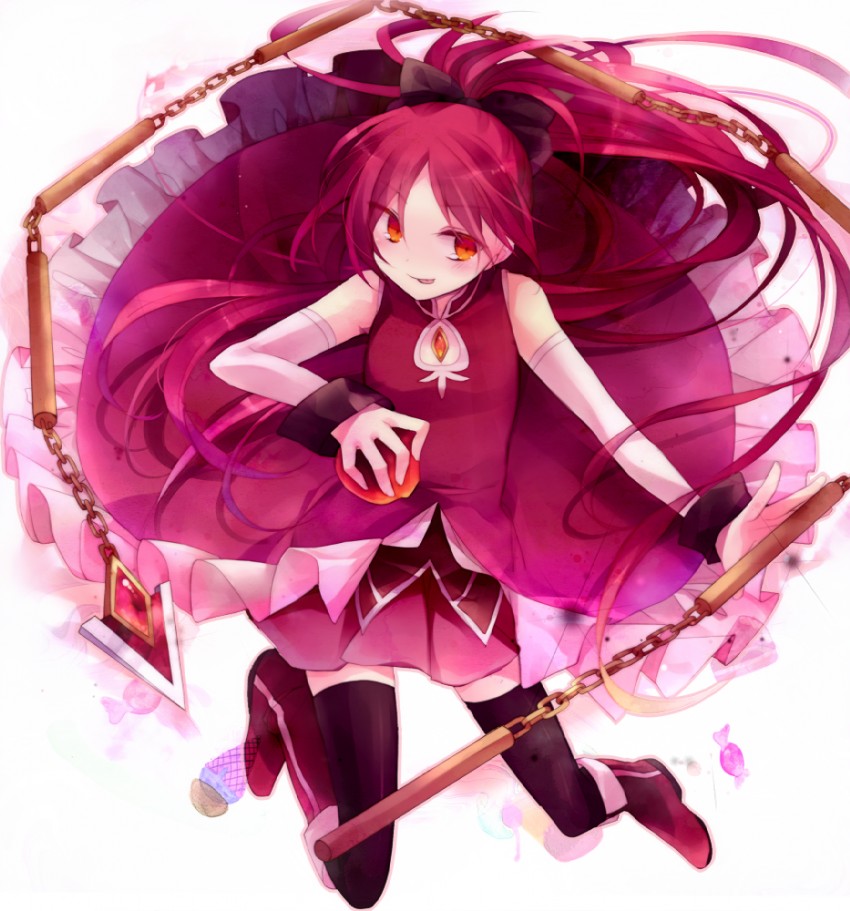 sakura kyoko (mahou shoujo madoka magica) drawn by ibara_riato