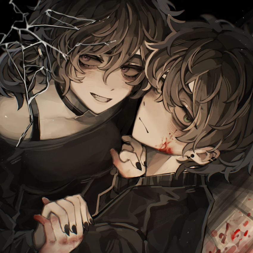 ashley graves and andrew graves (the coffin of andy and leyley) drawn by bunnibrulee