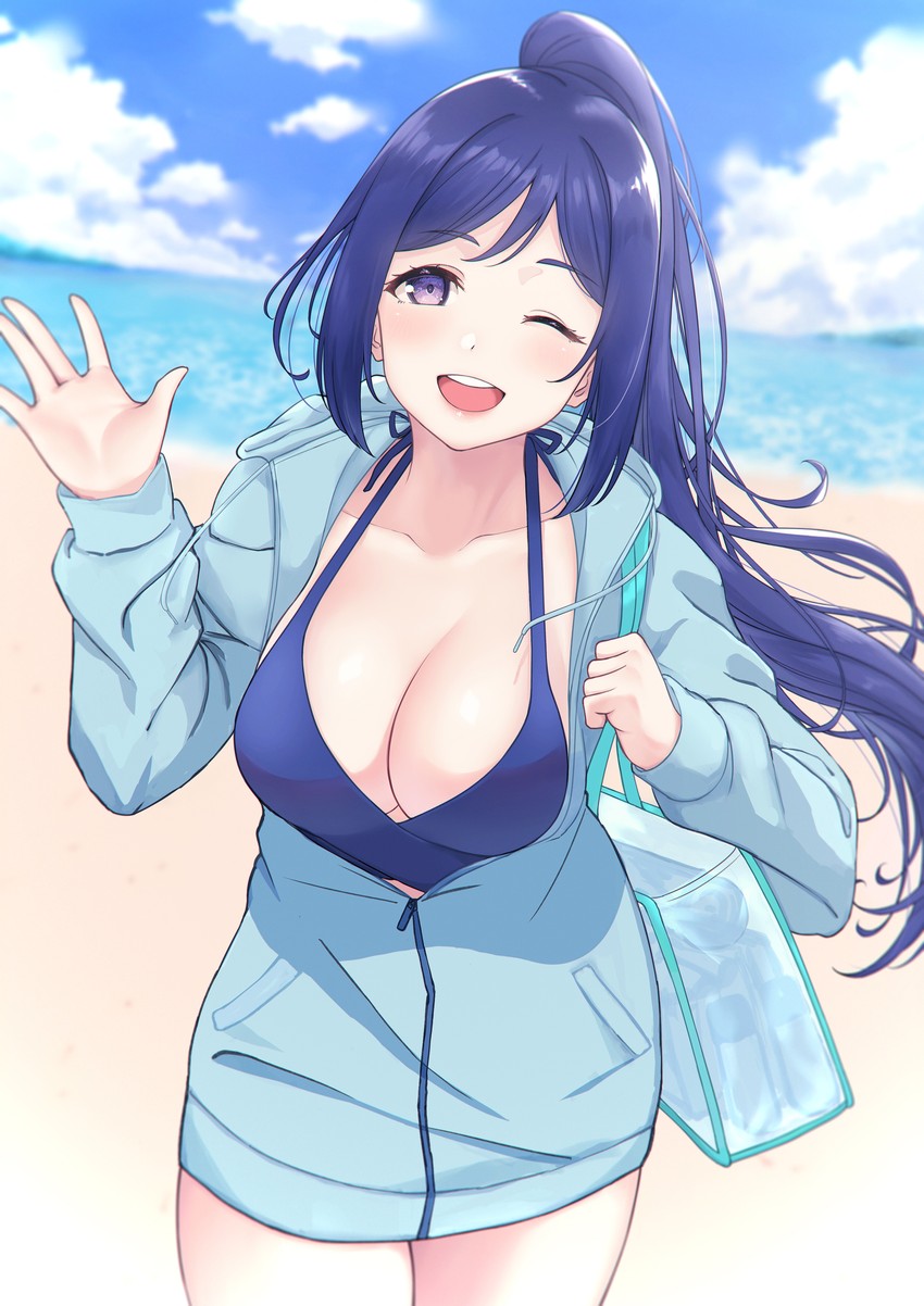 matsuura kanan (love live! and 1 more) drawn by arhah