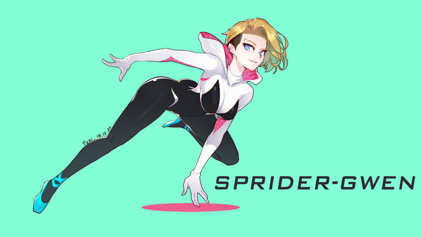 spider-gwen and gwen stacy (marvel and 3 more) drawn by unapril