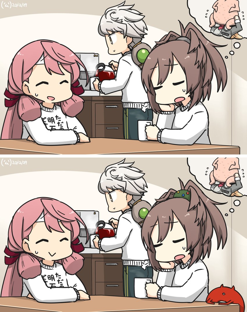akashi, unryuu, enemy lifebuoy, nelson, and sheffield (kantai collection) drawn by hamu_koutarou