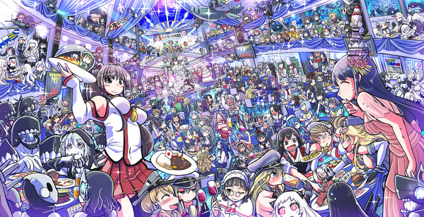 admiral, kaga, shimakaze, hibiki, shigure, and 235 more (kantai collection and 1 more) drawn by sakazaki_freddy