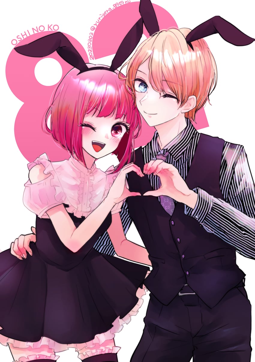 arima kana and hoshino aquamarine (oshi no ko) drawn by yurigera_8959