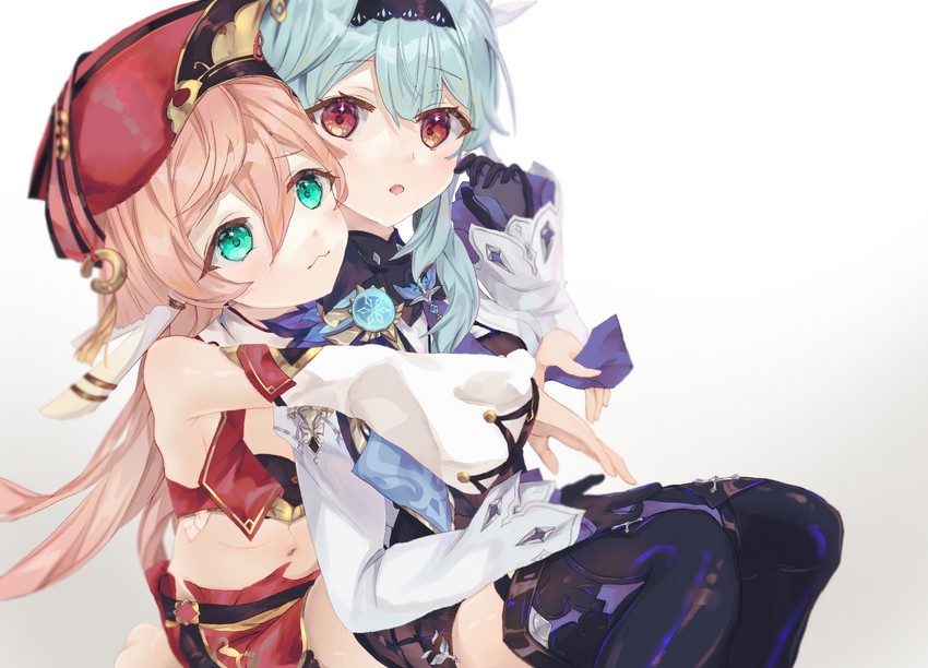 eula and yanfei (genshin impact) drawn by isuzu_(an_icy_cat)