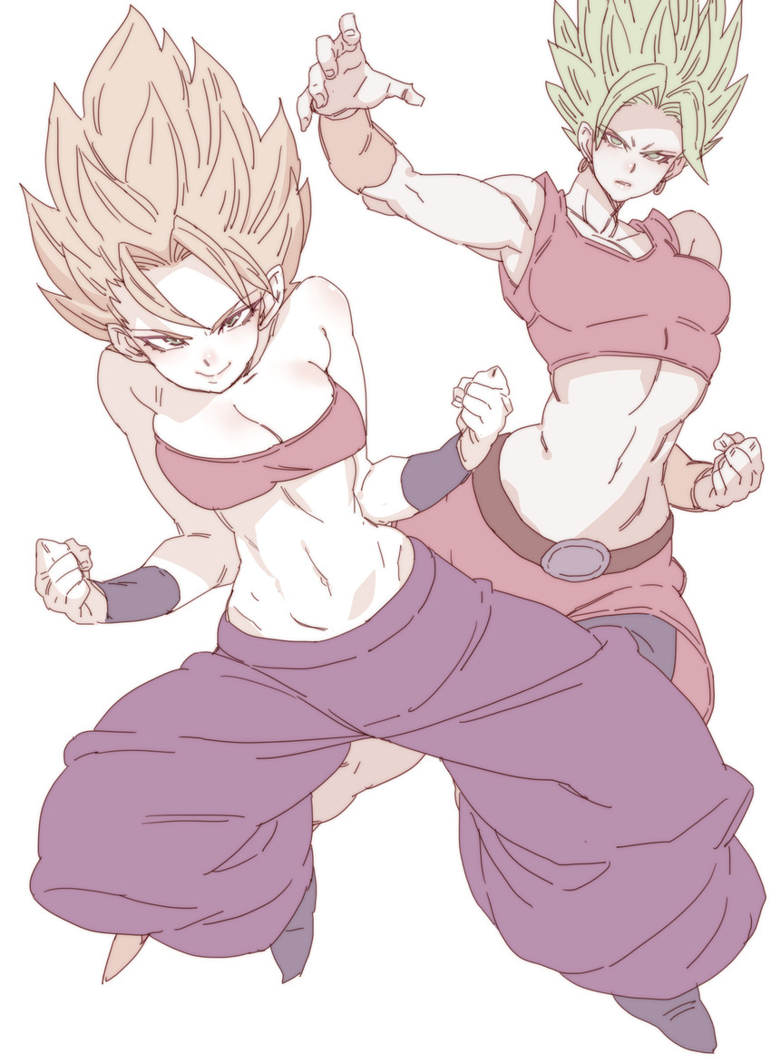 caulifla and kale (dragon ball and 1 more) drawn by tasaka_shinnosuke